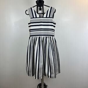 Pippa & Julie Black and White Stripe Flared with Tulle Girls Size 14